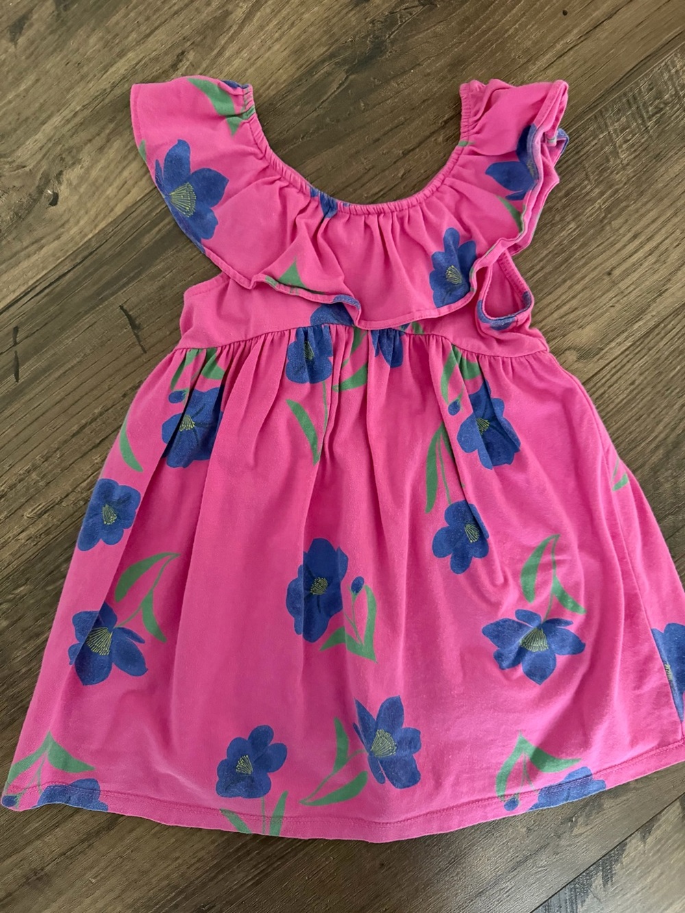 Tea Collection Pink Floral Ruffle Dress